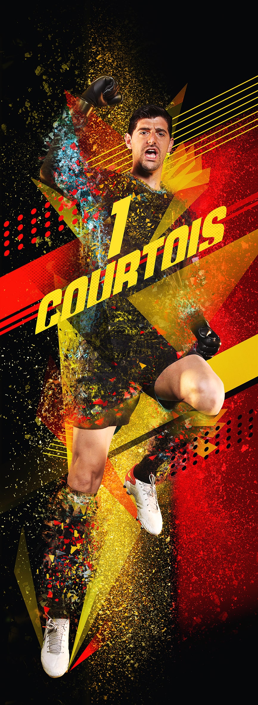 Courtois Doorflag Advertising Photography Red Devils